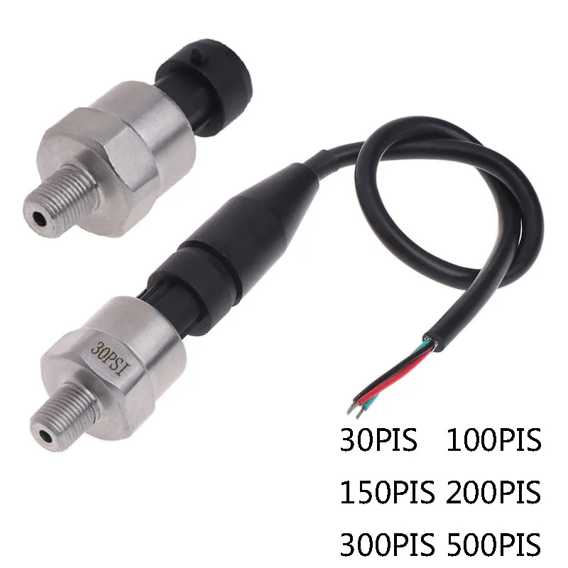 DC 5V 1/8NPT датчик давления из нержавеющей стали масло воздух вода 30/100/150/200/300/500 psi |