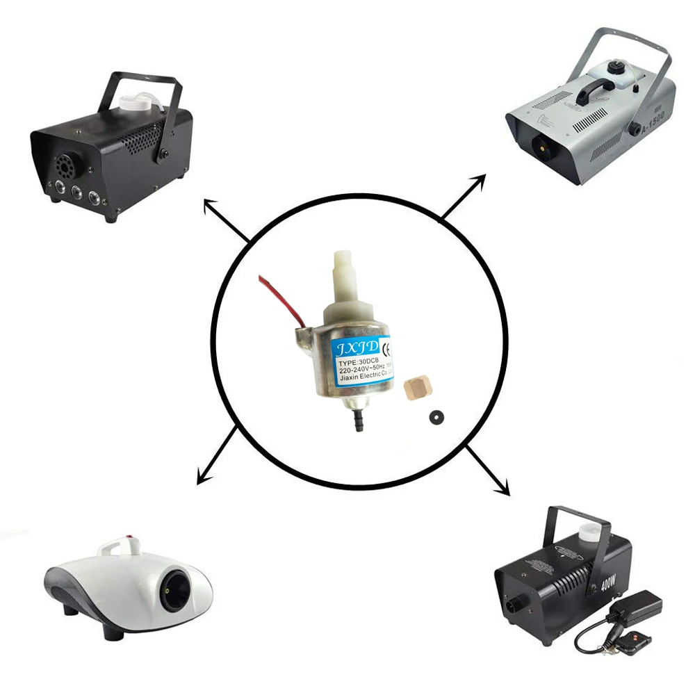 18W 30DCB Fog Machine Oil Pump 220V-240V AC Brass Fog Smoke Machine Oil Pump 400W 600W 900W 50HZ Stage Party Power Parts