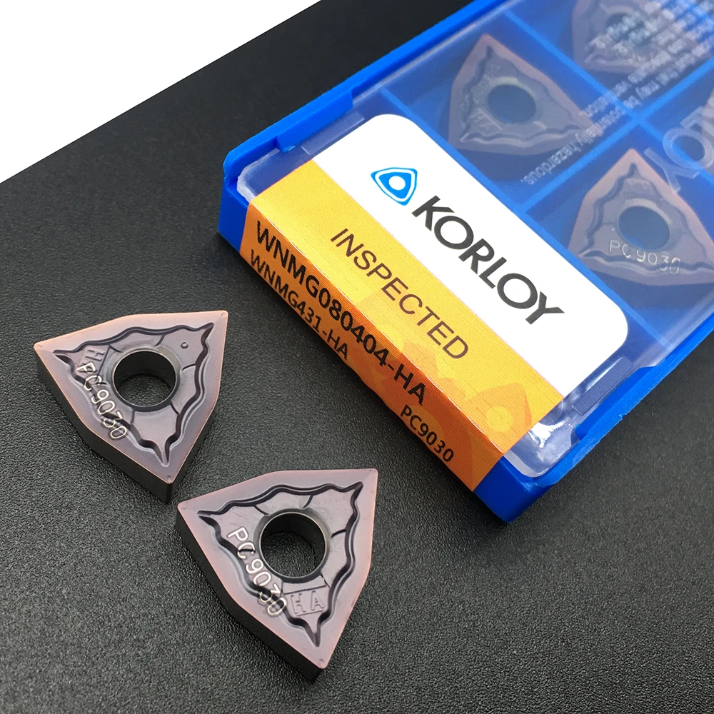 Aluminum WNMG080402-HA WNMG430.5 CNC insert Lathe blade 10pcs For
