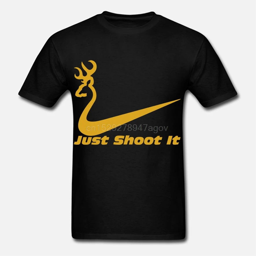 Just Shoot It Browning Deer Mens Short Sleeves New Fashion T-Shirt Men Clothing |