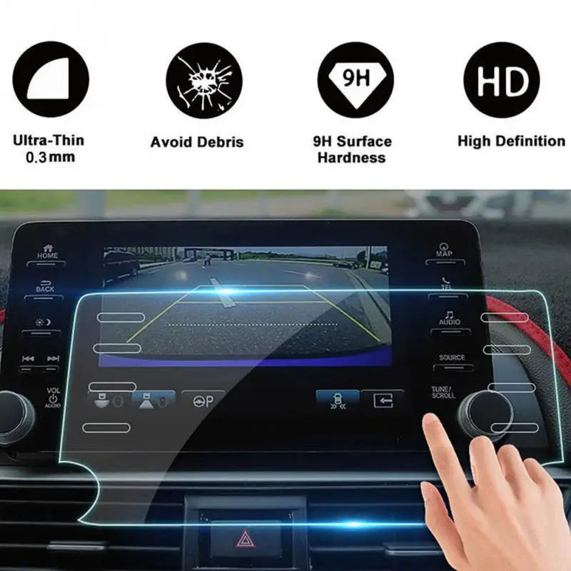 

New Car Hd Navigation Tempered Glass Screen Protector Film Tempered For Honda 10th Accord 2018 2019 11.5 Inch 8 Hole 8 Inch