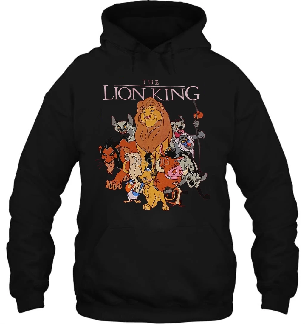 Men Hoodie Women Sweater The Lion King - Giant Cartoon Cast Group Image | Мужская одежда
