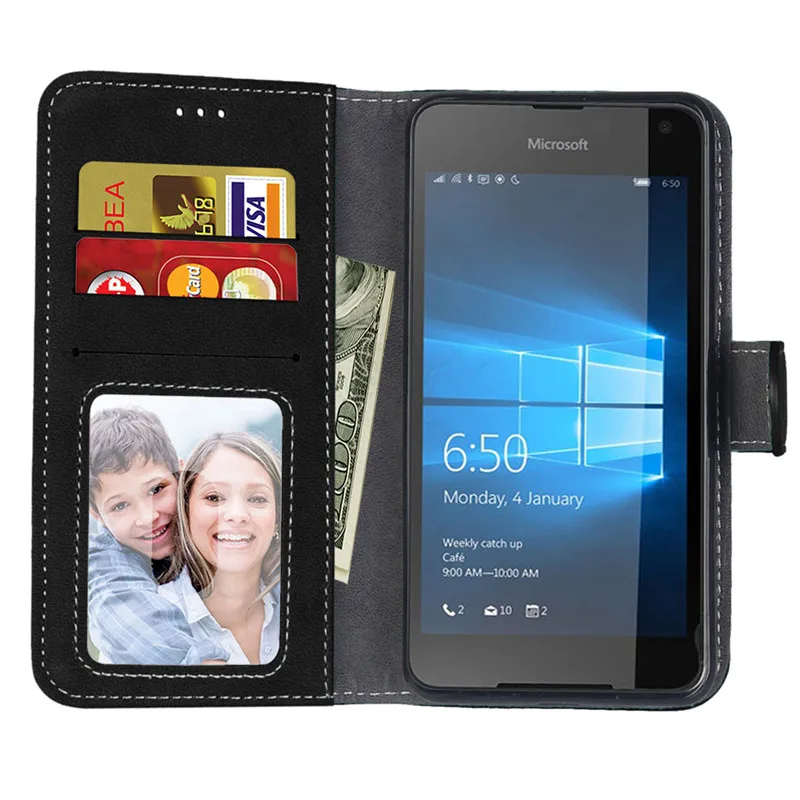 Для microsoft Lumia 650 Dual SIM чехол Роскошный кошелек Обложка на заднюю панель из искусственной кожи чехол для телефона для Nokia Lumia 650 N650 чехол Filp Cover
