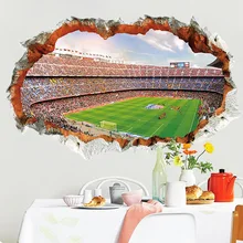 Европа и Америка качество 3D Кубок мира по футболу поле стены стикеры s Декоративные наклейки Ресторан Бар креативные наклейки XH9305