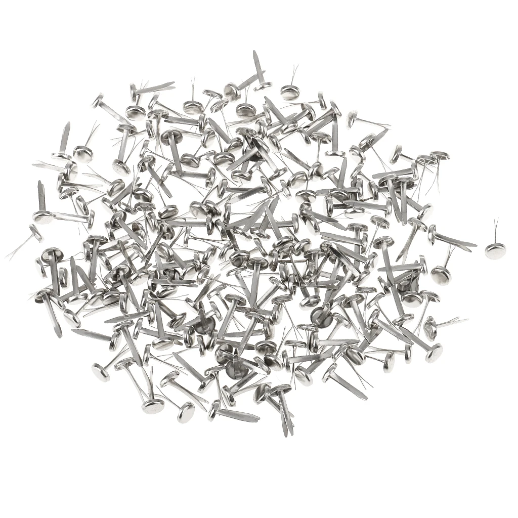 Bercoor 200 Pieces Paper Fasteners Brads, Round Metal Paper