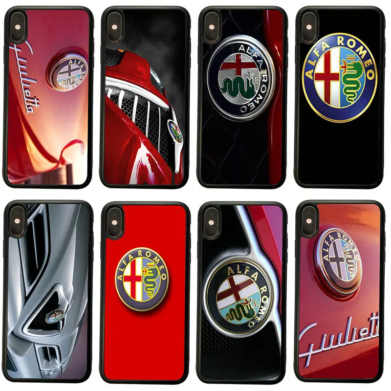 Чехлы для мобильных телефонов Super Car Alfa Romeo жесткий пластиковый чехол iphone 8 7 6 6S Plus X