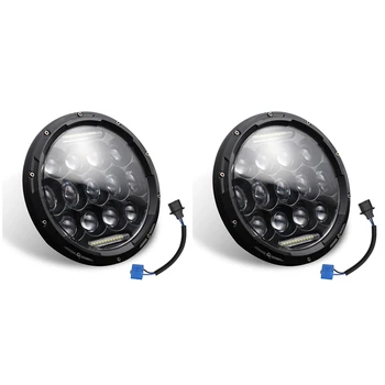 

7 inch Round LED Headlights 280W High Low Beam Halo Angle Eyes DRL for Jeep Wrangler JK JL TJ LJ CJ Land Rover