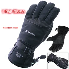 Новые мужские лыжные перчатки Сноуборд перчатки Снегоход Мотоцикл езда зимние перчатки ветрозащитные водонепроницаемые зимние перчатки унисекс