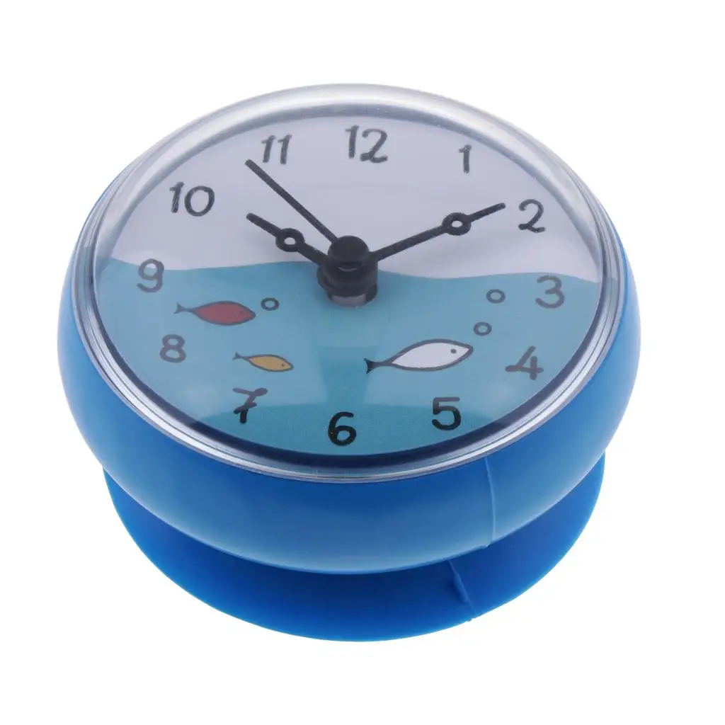 Clock Shower Bathroom Kitchen Waterproof Wall Clock Colorful Decor