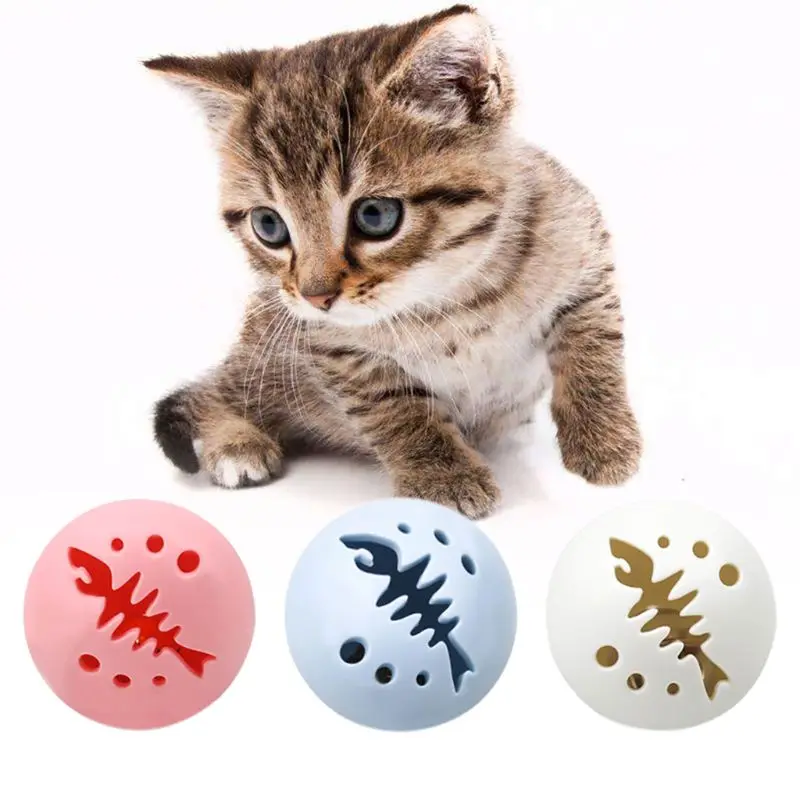 3 шт. игрушки для кошек погоня полая Вспышка шар Catnip колокольчик мяч интерактивный котенок Упражнение