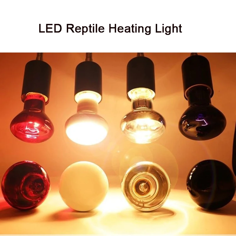 Reptile Lamp Mini Pet Heating Lamp E27 UV Day Night Amphibian Turtle Snake Heat Reptile Bulb 25/60/100W Light