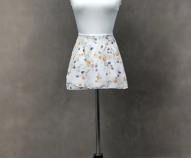 Ballet Apron Skirt Adult 2022 New Chiffon Flower Practice Leotard Dancing Wear Girls Floral Print Ballet Tutu Dancing Dress BL010-F20