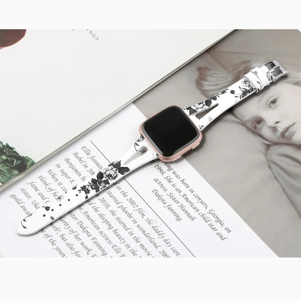 COMLYO Смарт-часы для Fitbit versa 2 Браслет для Fitbit versa2 кожаный ремешок на запястье versa 2 ремешок для часов