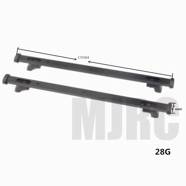 Détail du rail de toit aluminium pour RC 1/10, parfait pour SCX10, avec finition robuste