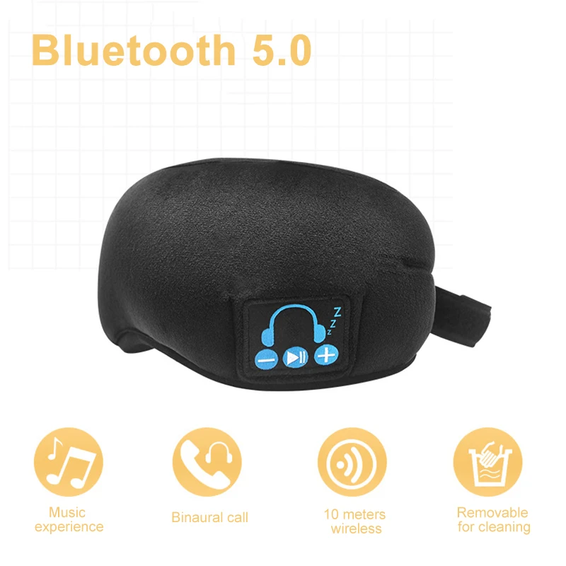 Sleep Wireless 5 0 Bluetooth Headphones Eye Mask Music Travel Sleeping Headphones Handsfree Sleeping Mask SP99