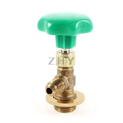

Green Cap Refrigerant Brass 3/8NPT Outlet Threaded Can Tap Valve Opener