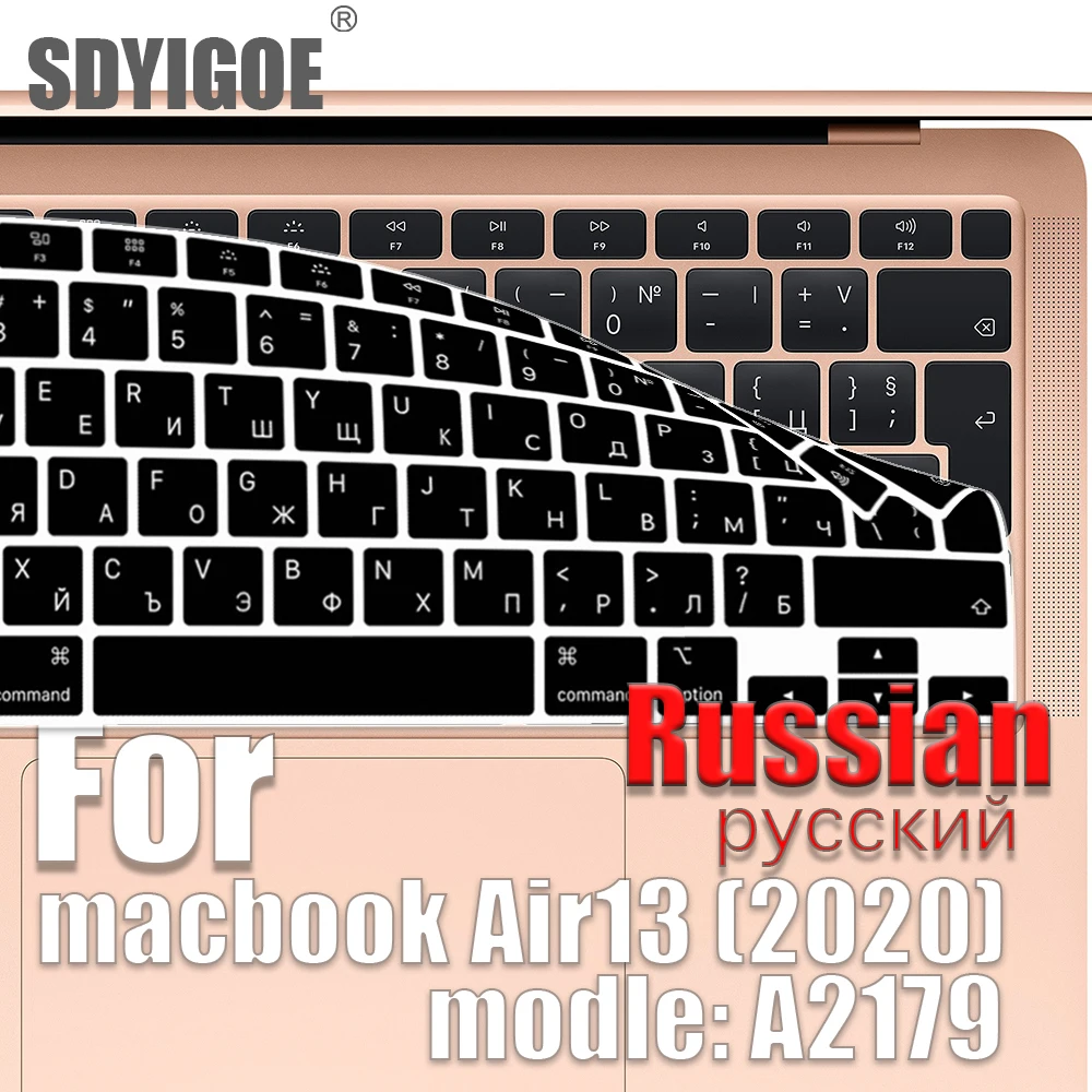 

Russian Laptop keyboard cover For macbook Air13 2020 Keyboard case protective film 13 inch A2179 silicone keyboard cover Russian