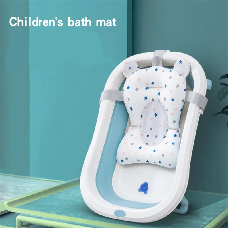Baby Mat Bath Tub Pad Non Slip Bathtub Seat Support Mat Newborn Safety Bath Support Cushion