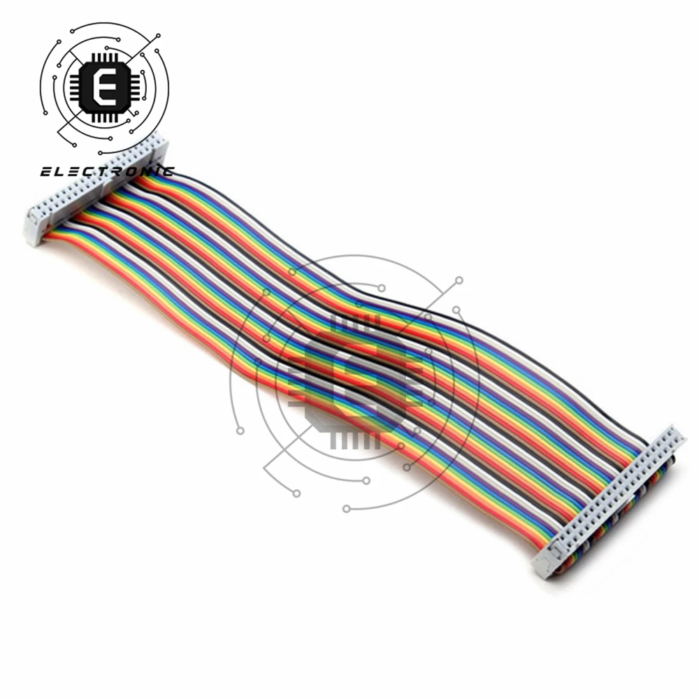 40-контактный кабель GPIO с радужной лентой 20 см подходит для Raspberry Pi 2 Type B + и набора