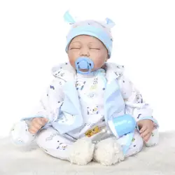 Poupée mignonne et douce pour nouveau né, fille et garçon, modèle de maison de jeu, renaissance infantile, en Gel de Silicone souple, modèle de bébé, cadeau de noël AA50DT 