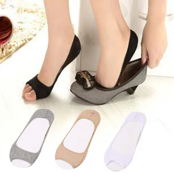 

Fashion Women Socks Stealth Easy Without Finger Socks Cotton Elastic Fish Mouth Socks Skin Color 1 Pair Shallow Mouth Socks