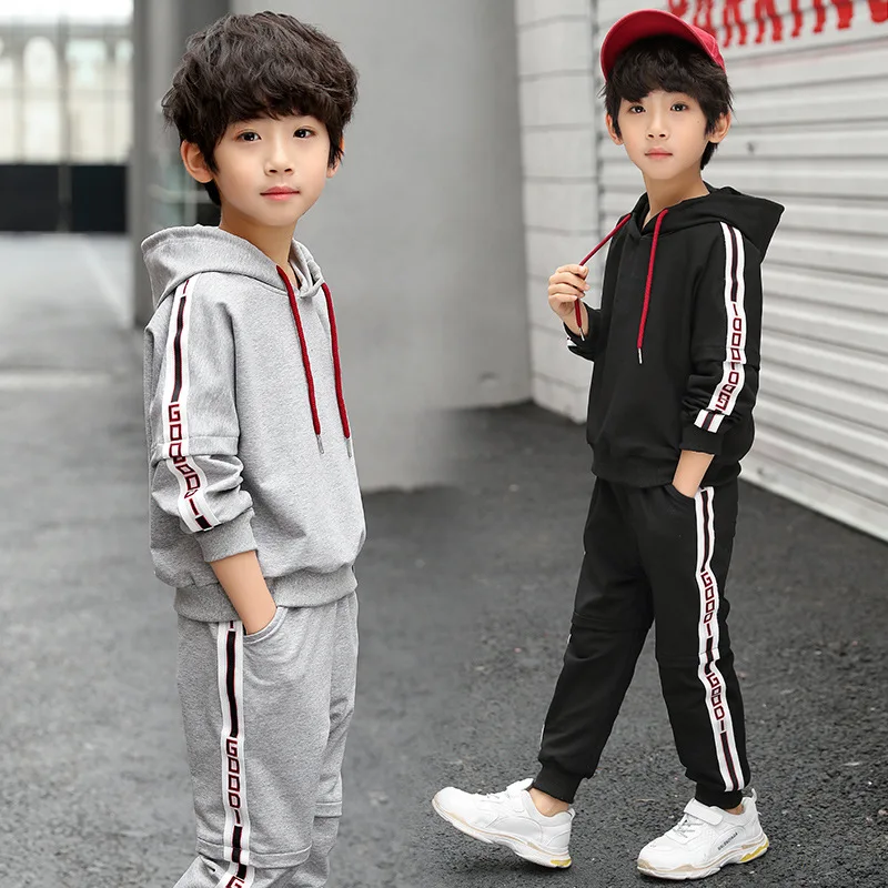 

2019 BOY'S Spring Fashion Joint Stereo Webbing Set Big Boy Skin Handsome Comfortable Sports Set Fashion