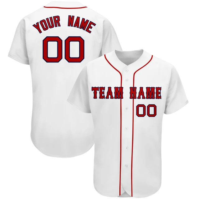 Unisex Full Button Plain Red Custom Baseball Jerseys | YoungSpeeds