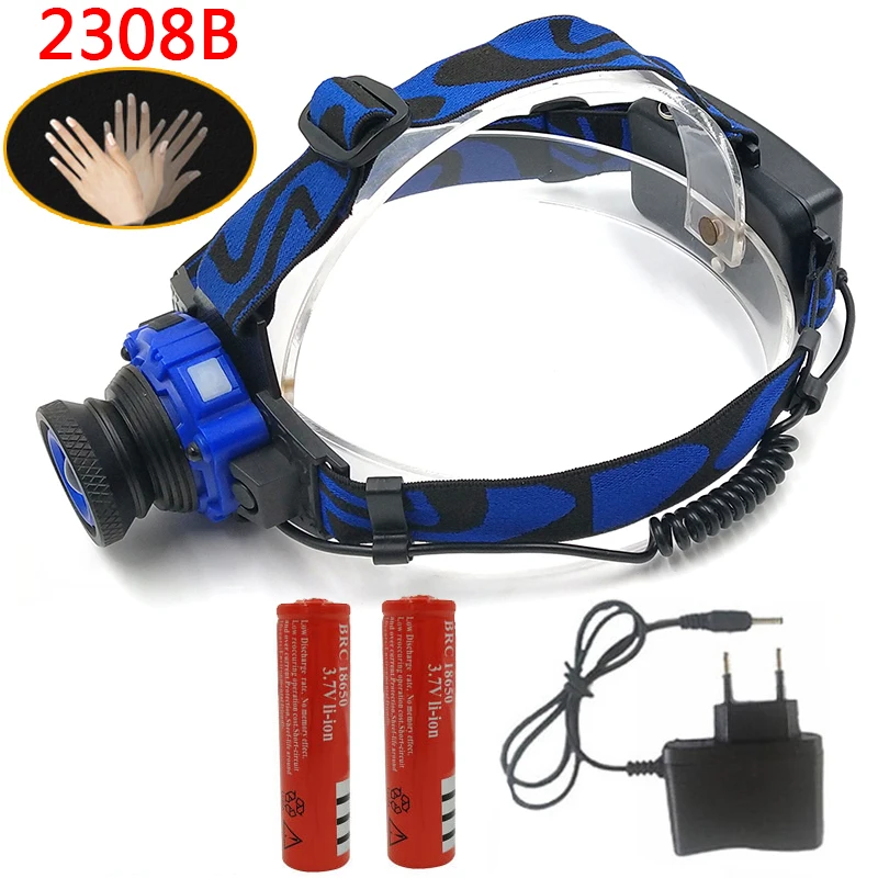 E Litwod Z302308 Q5 светодиодный яркий налобный фонарь головной свет налобный светодиодный фонарик Встроенный перезаряжаемый аккумулятор Головной фонарь масштабируемый - Испускаемый цвет: E