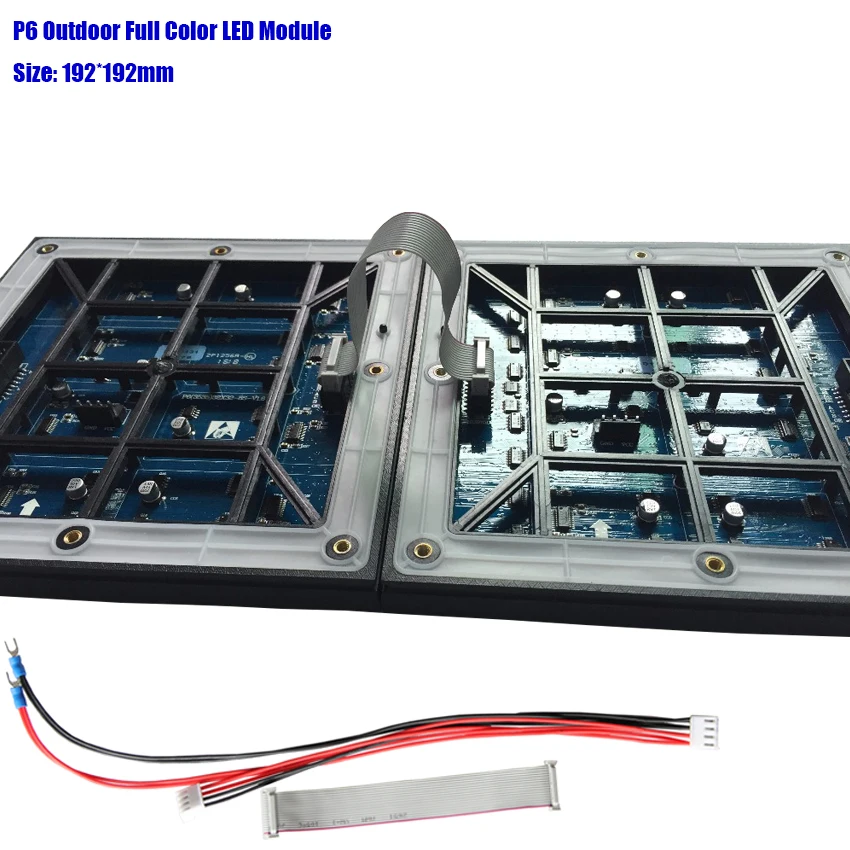 P6 Открытый водонепроницаемый 192*192 мм полноцветный светодиодный модуль, 32x32dots 1/8 сканирования RGB Светодиодная панель