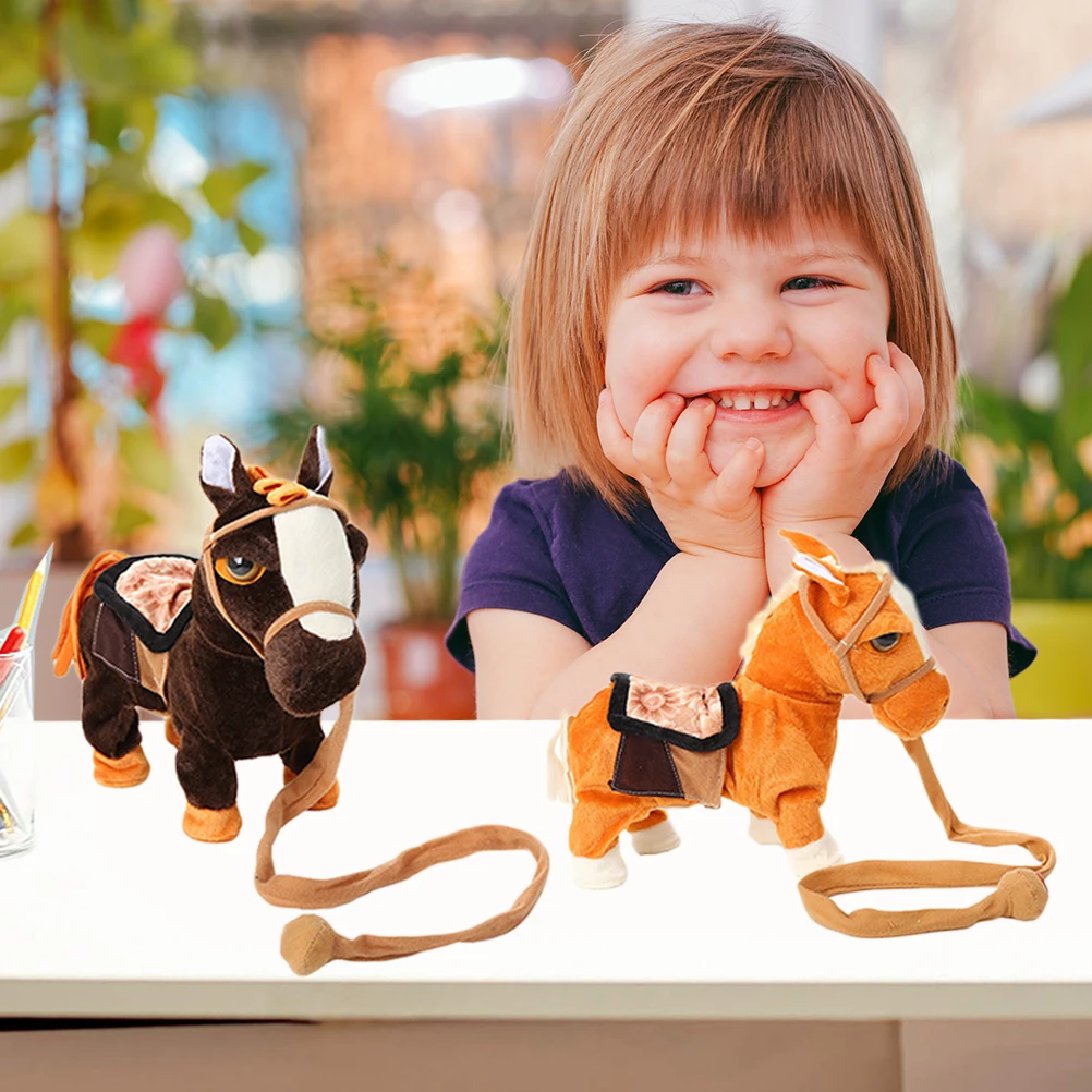 walking horse toy with leash