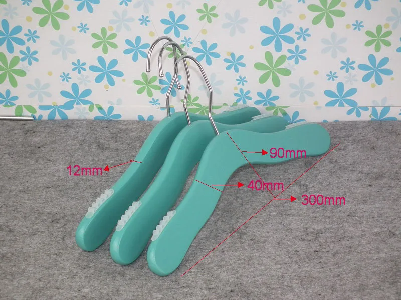 XMJ21030G green Красочная модная детская одежда деревянные вешалки 10 шт. бытовой шкаф для хранения деревянная вешалка для одежды для детей магазин одежды - Цвет: XMJ21030G green