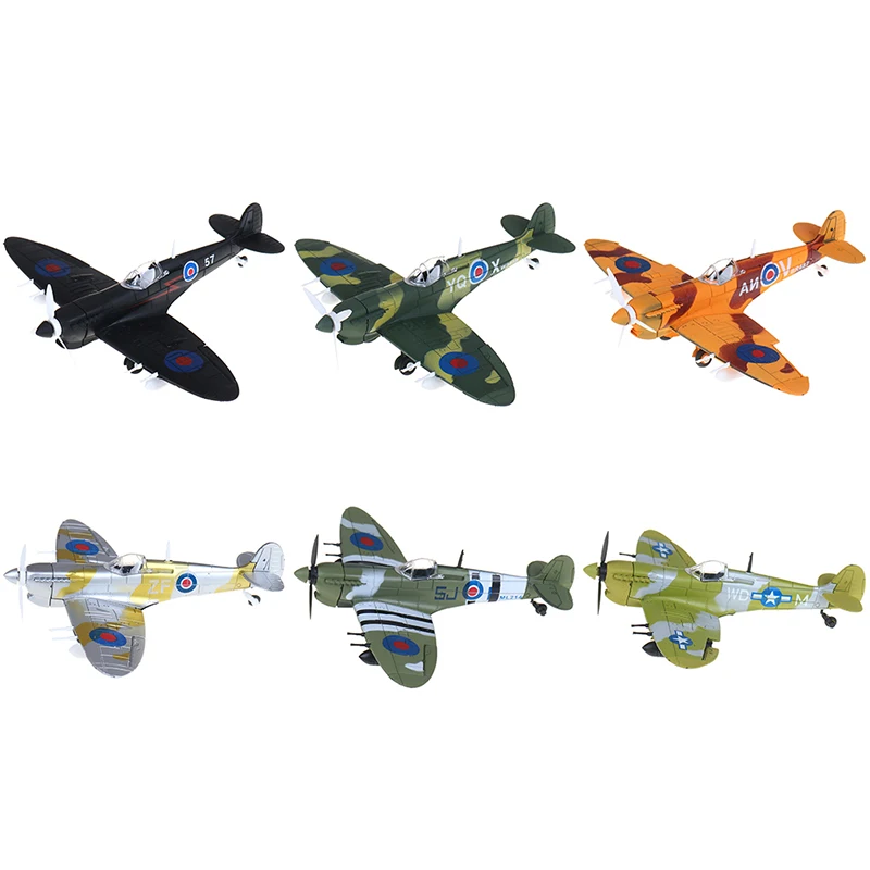 1Pcs Spitfire Fighter Model Toys for Children DIY Aircraft Assembly Models Kits Educational Toy Gifts Random Color | Игрушки и хобби