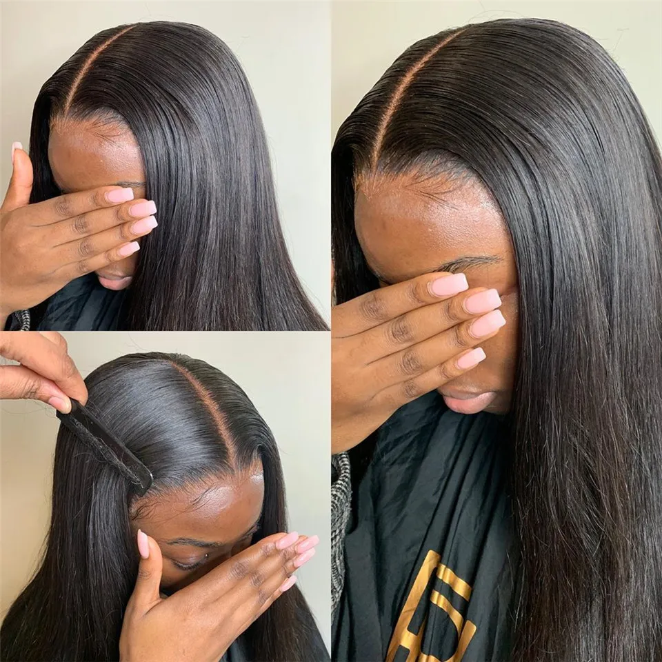 Grand Nature 5x5 Transparent lace closure 100% Prepluck Brazilian Straight Human Hair Extensions 10-20inch remy Price