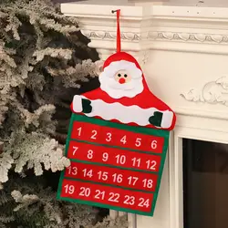 Рождественский Адвент-календарь Санта Клаус снеговик лося с крючки для одежды Рождество Новый год Рождественские орнаменты для дома и
