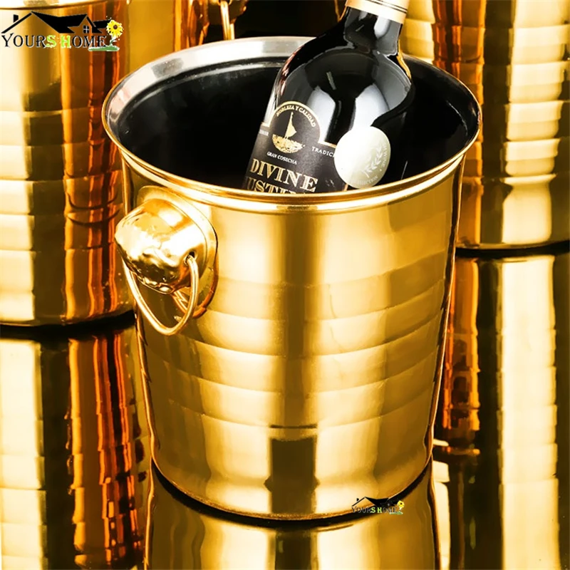 3L/5L/7L Tiger Head Stainless Steel Ice Bucket Wine Champagne Wine Chiller Bottle Cooler Champagne Beer Ice Barrel Barware