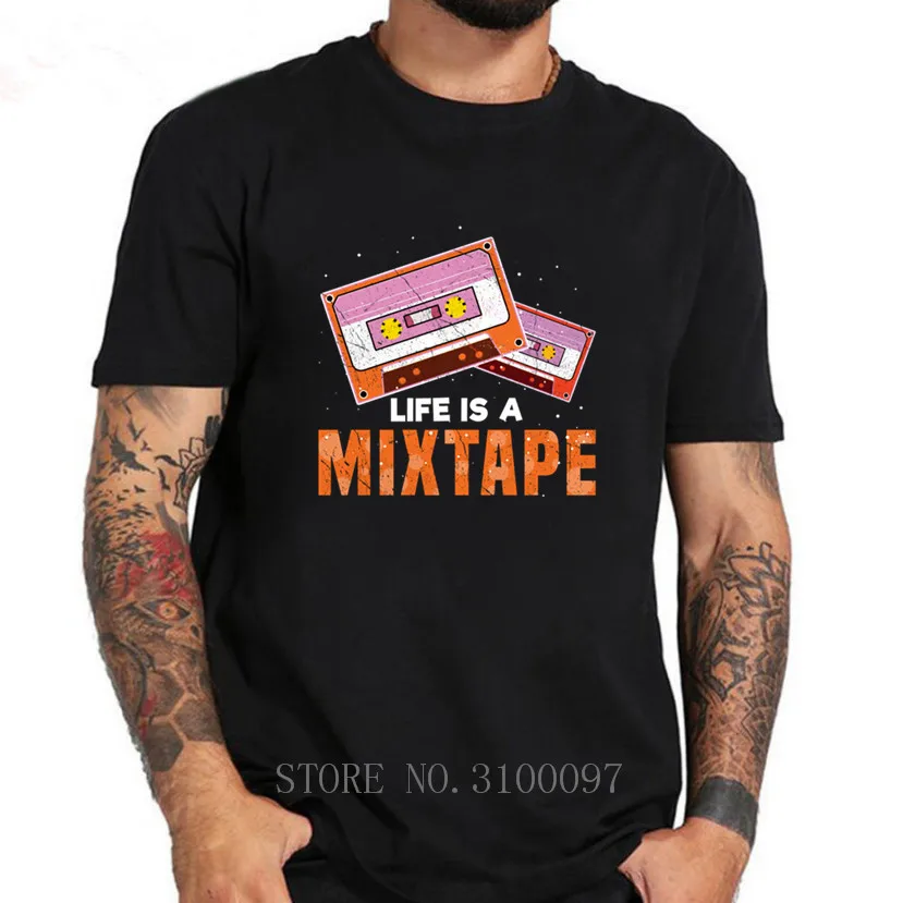 Футболка Life Is A Mixtape Мужская винтажная хипстерская Рубашка В Стиле Ретро Инди с