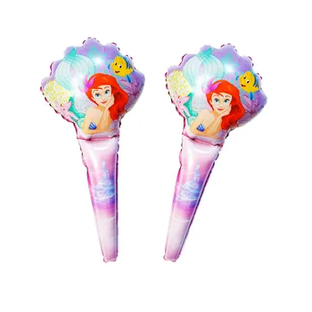 

New style a littler mermaid foil balloons hand cheering toys balloon for princess Ariel birthday party balloons 10pcs/lot