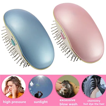 

Portable Electric Ionic Hair Comb Mini Ion Vibration Head Scalp Massage Hairbrush Magic Wide Tooth Comb Hair Styling Tool