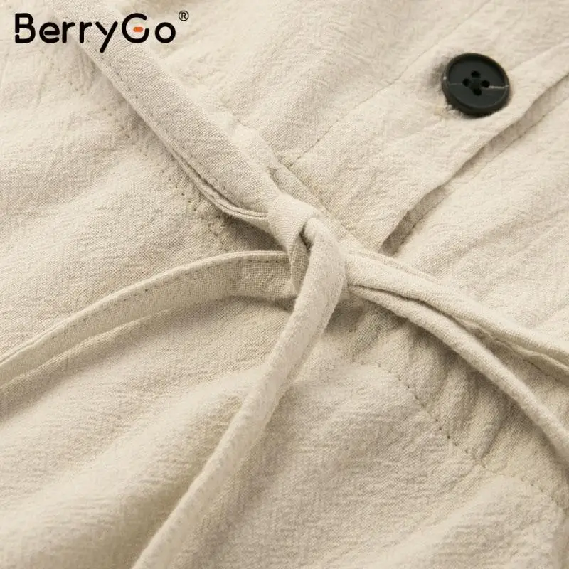 BerryGo, женские платья, мини-рубашки, платья с рукавом-фонариком и пуговицами, кружевные льняные платья, винтажные весенние платья, платья vestidos