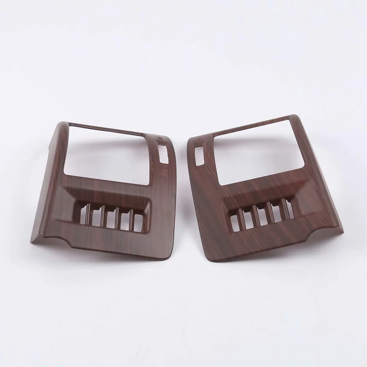 Peach wood grain 2 шт. ABS хромированный кондиционер выходное отверстие рамки Накладка для Toyota Land Cruiser Prado 150 2010 2011 2012 2013 - Цвет: Peach wood grain