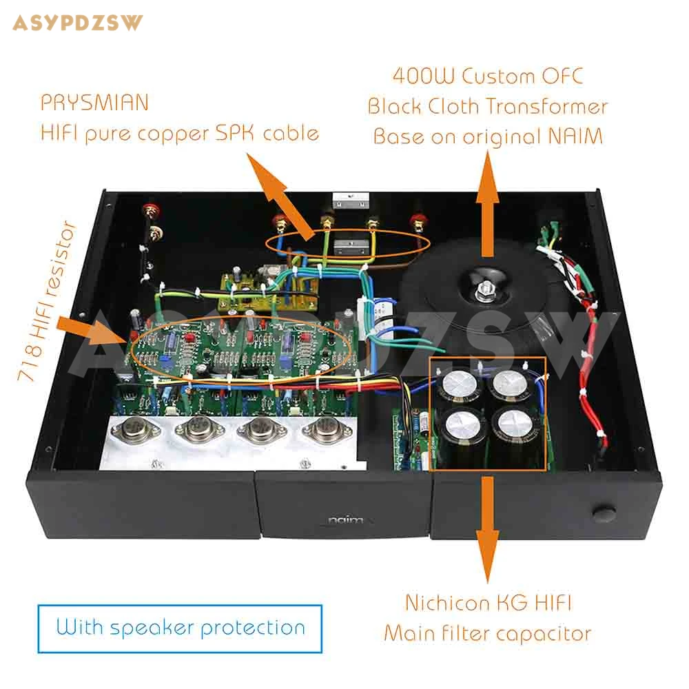 Усилитель мощности HIFI NAP250 на базе UK NAIM с защитой SPK 80 Вт + 8 Ом|Усилители мощности| |