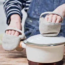 Хлопковые Прихватки для духовки утолщенные термостойкие кончики пальцев рукавица и прихват для микроволновой печи идеально подходит для обработки горячей кухни, принадлежности для выпечки