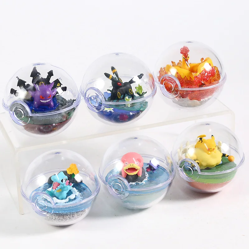 Аниме Монстры Террариум Коллекция Рисунок набор Vol.1 ~ 5 Bulbasaur Lapras Eevee Umbreon Charmander Gengar Snorlax Zapdos Totodile
