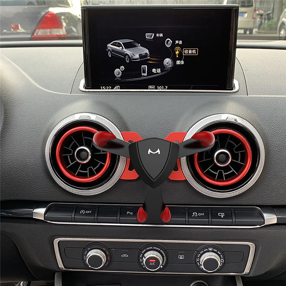  Mobile Phone Gravity Holder Stand Clip for Audi A1 A3 Car Air Vent Outlet Phone Mount Bracket For i