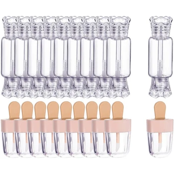 

Empty Lip Gloss Container Candy and Ice Cream Shaped Plastic Lip Gloss Balm Tube