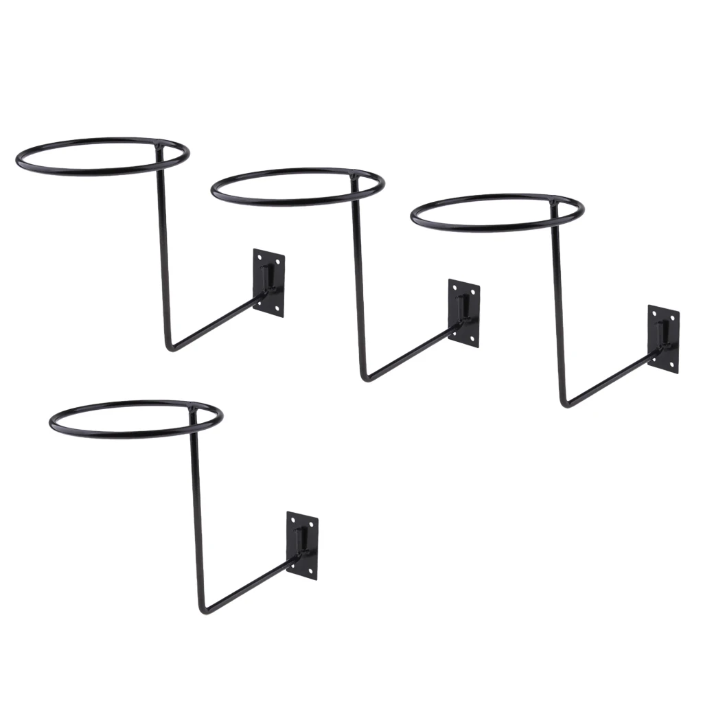 4x Universal Aluminum Motorcycle Accessories Helmet Holder Hanger Rack Wall Mounted Hook for Coat Hat Cap Helmet Rack Black  