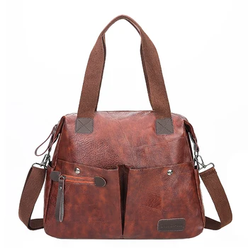 

Large Capacity Women Shoulder Bags Female Hobos Bag Luxury Handbag Top-handle for Ladies Vintage Leather Casual Totes Women Bags