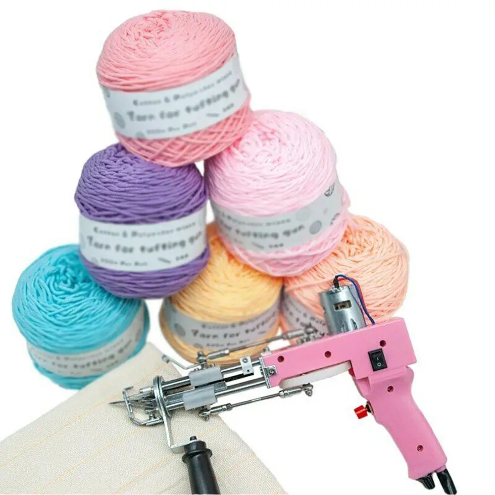 2 In 1 Tufting Nail Gun Cut Loop Pile Electric Carpet Rug Weaving Knitting Flocking Weaving Flocking Machine DIY Crochet
