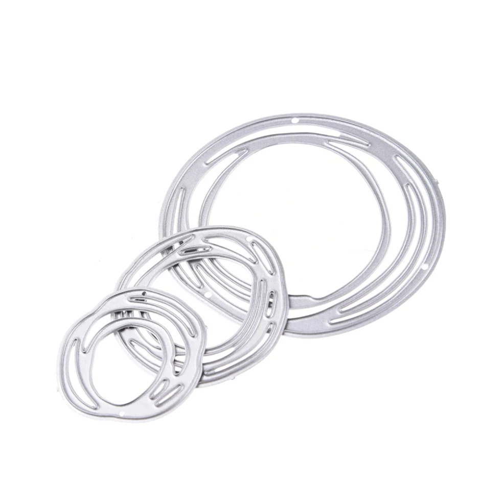 

3PCS Cutout Round Dies Circle Metal Cutting Dies Stencil for Card Making Scrapbooking Dies Embossing Cuts Craft Template