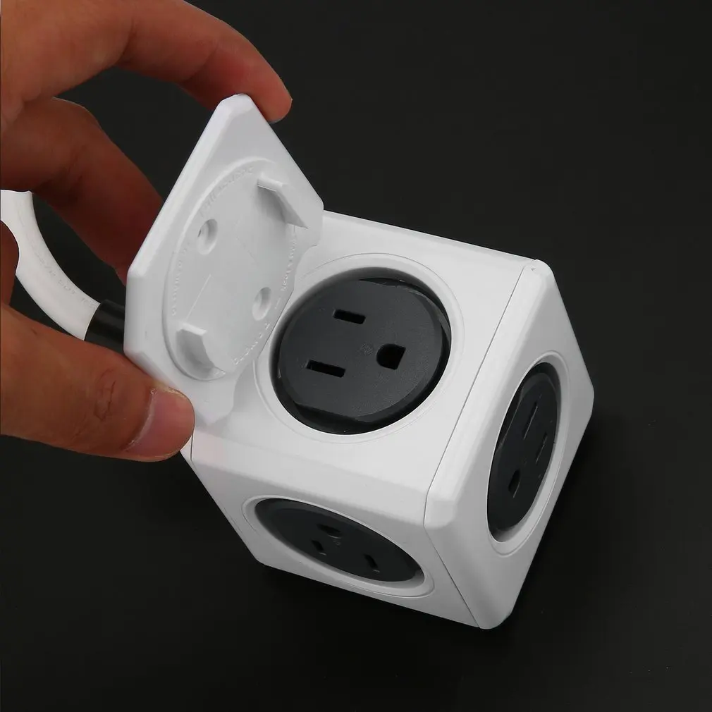 США Plug power Cube shape домашняя офисная настенная розетка адаптер мульти-силовые розетки полоса удлинитель адаптер розетка